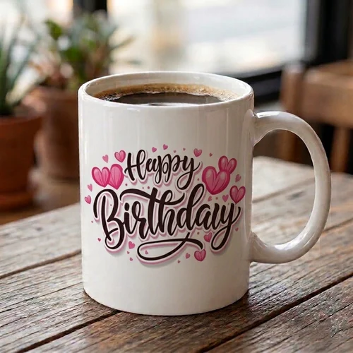 Happy Birthday Printed Ceramic Mug